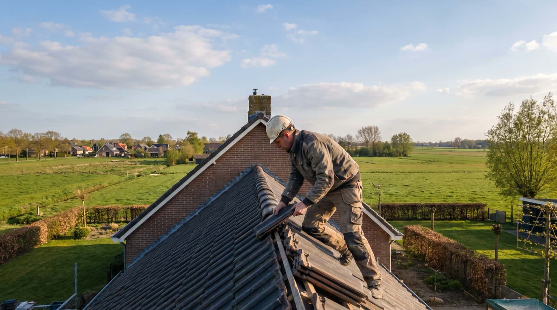 Dakwerk door een erkende dakdekker