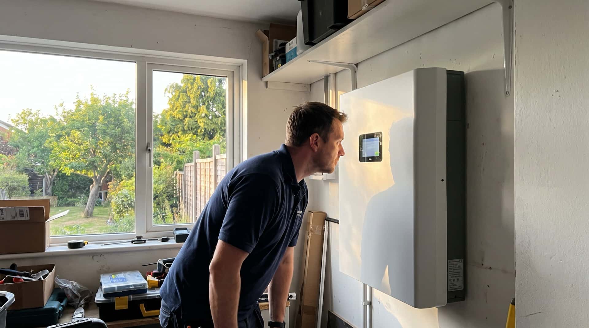 Thuisbatterij voor energieopslag in een woning