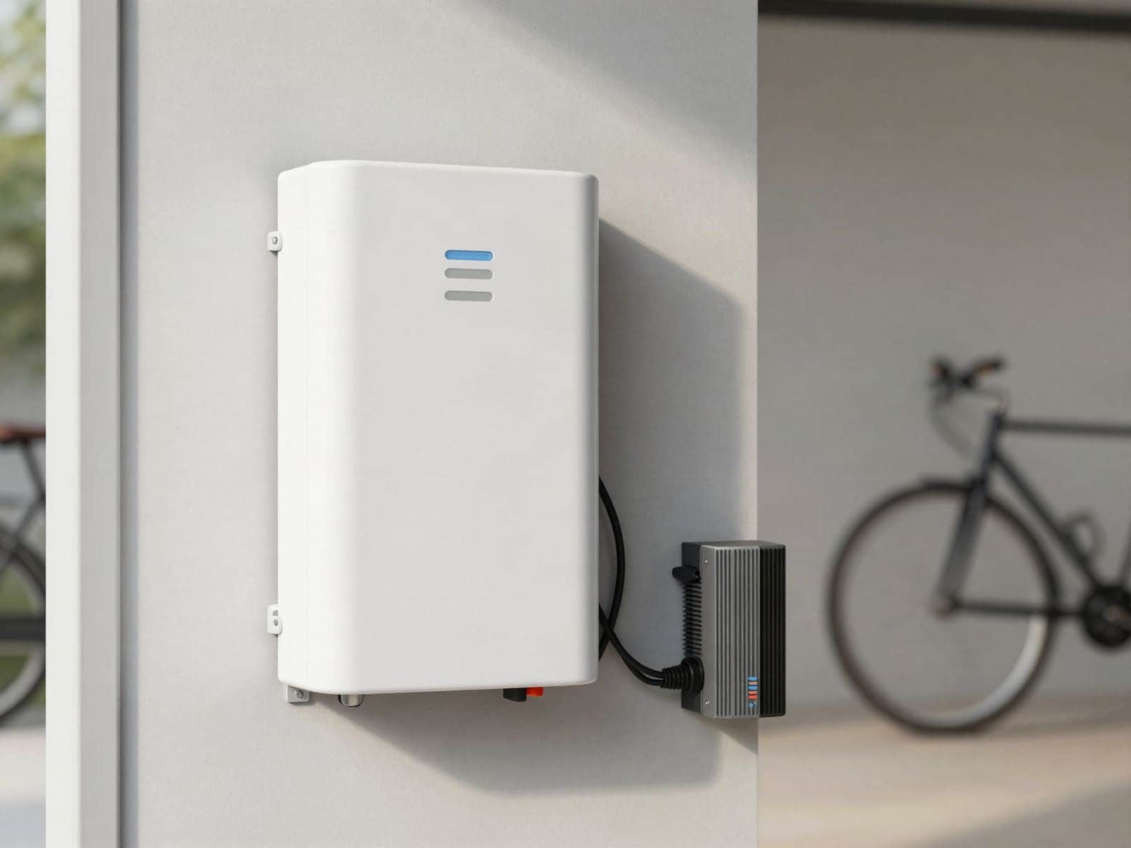 Thuisbatterij aan de muur